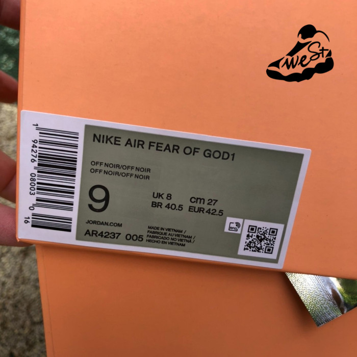Nike Air Fear of God 1 Triple Black