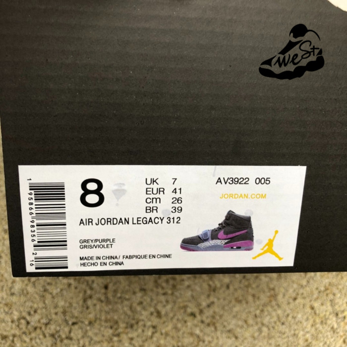 Jordan Legacy 312 Dark Grey Purple