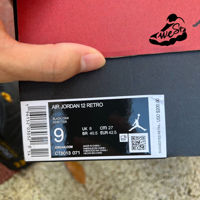 Jordan 12 Black Taxi