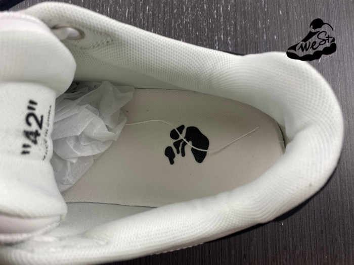 OFF-WHITE Out Of Office OOO Low Tops White Black
