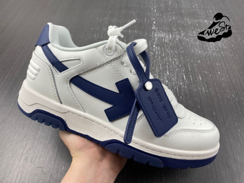 OFF-WHITE Out Of Office OOO Low Tops Dark Blue
