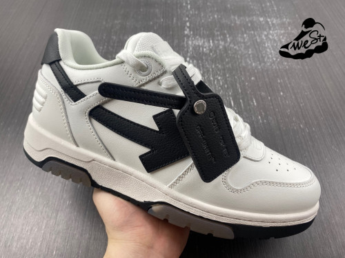 OFF-WHITE Out Of Office OOO Low Tops White Black
