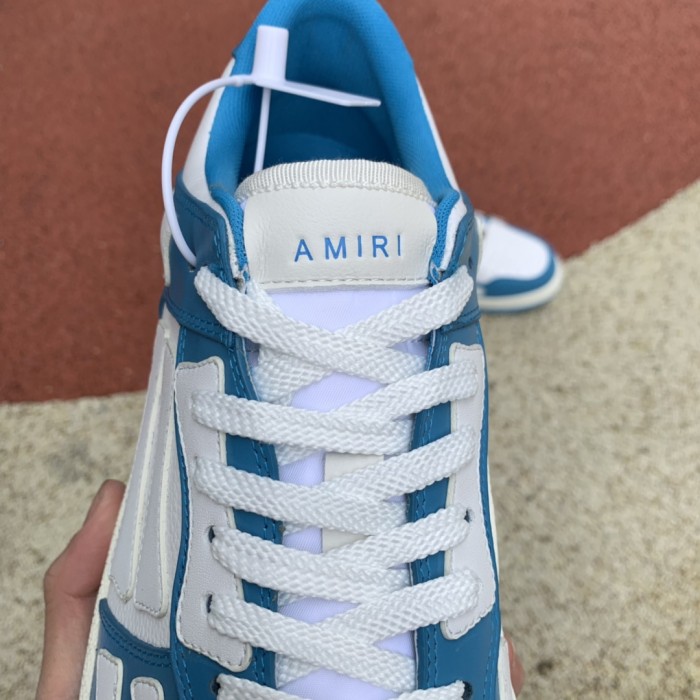 AMIRI Skel Top Low White Blue
