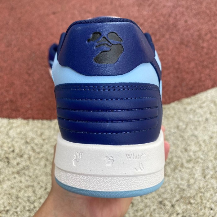 OFF-WHITE Out Of Office OOO Low Tops Dark Blue White