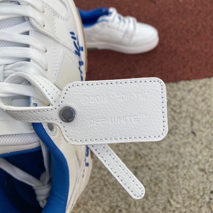 OFF-WHITE Out Of Office OOO Low Tops For Walking White Blue