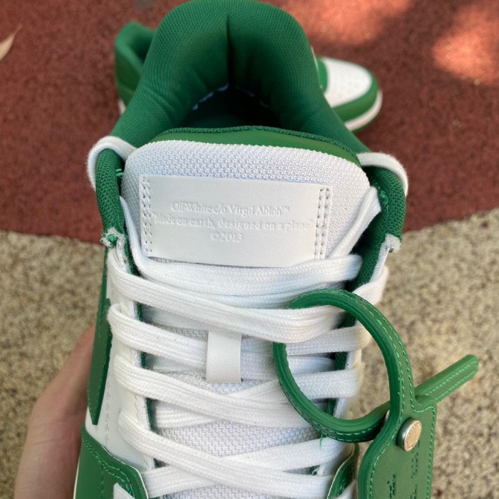 OFF-WHITE Out Of Office OOO Low Tops Green White