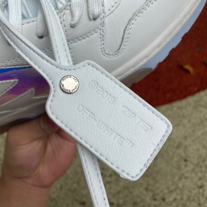 OFF-WHITE Out Of Office OOO Low Tops White Laser Blue