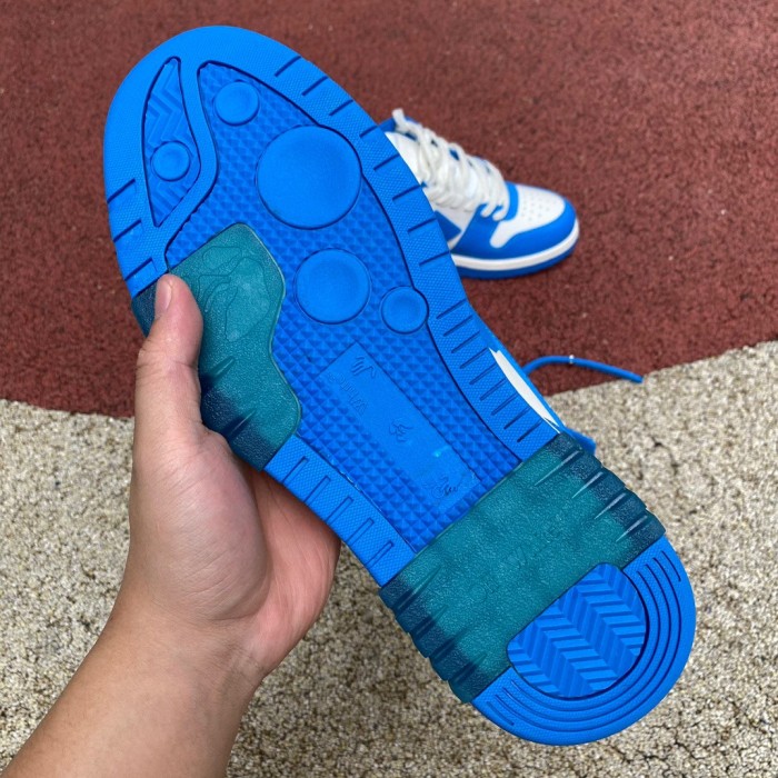 OFF-WHITE Out Of Office OOO Low Tops Blue White