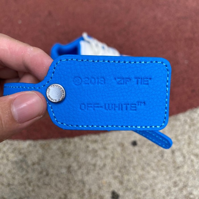 OFF-WHITE Out Of Office OOO Low Tops Blue White