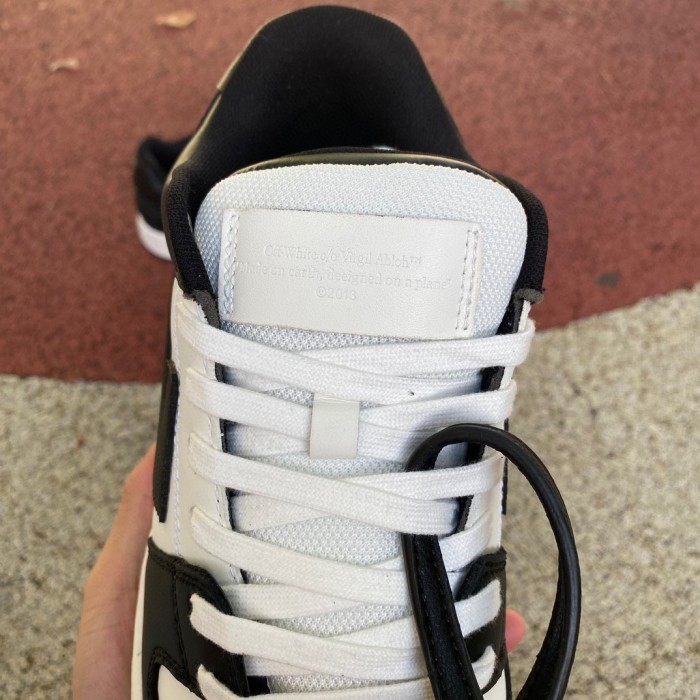 OFF-WHITE Out Of Office OOO Low Tops Black White