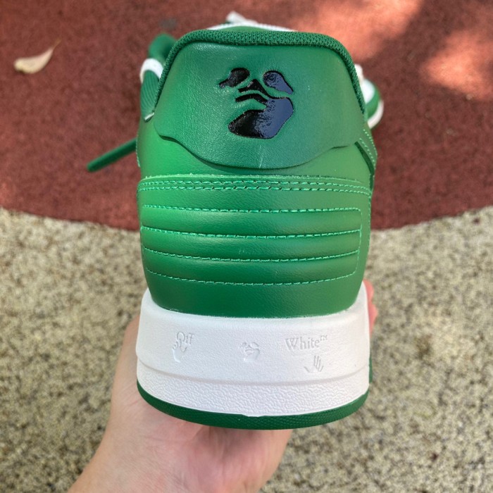 OFF-WHITE Out Of Office OOO Low Tops Green White