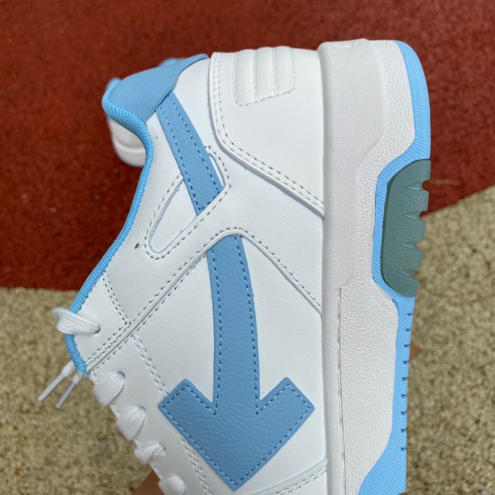 OFF-WHITE Out Of Office OOO Low Tops White Light Blue