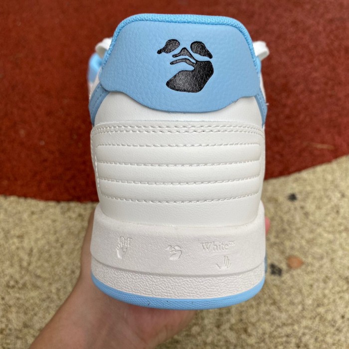 OFF-WHITE Out Of Office OOO Low Tops White Light Blue
