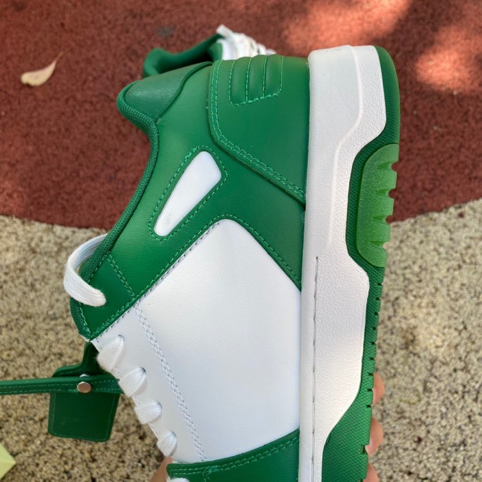 OFF-WHITE Out Of Office OOO Low Tops Green White
