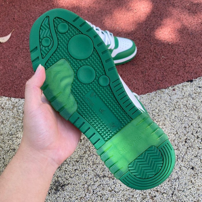 OFF-WHITE Out Of Office OOO Low Tops Green White