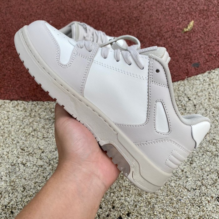 OFF-WHITE Out Of Office OOO Low Tops White Grey
