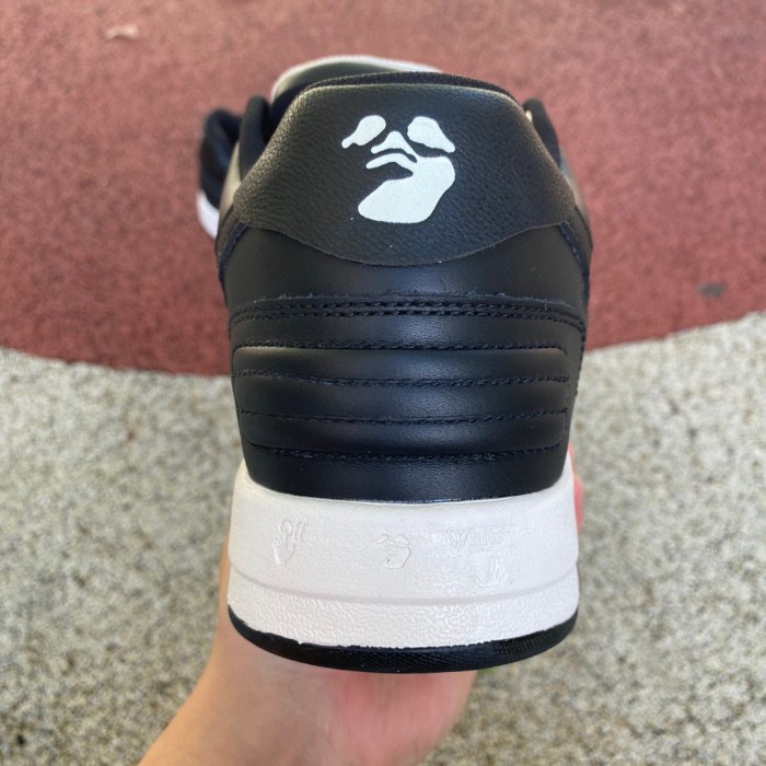 OFF-WHITE Out Of Office OOO Low Tops Black White