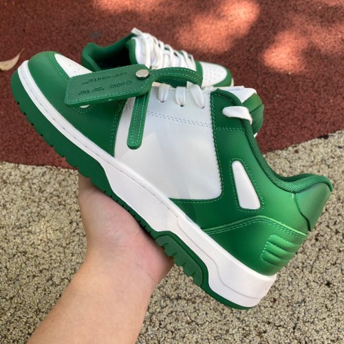 OFF-WHITE Out Of Office OOO Low Tops Green White