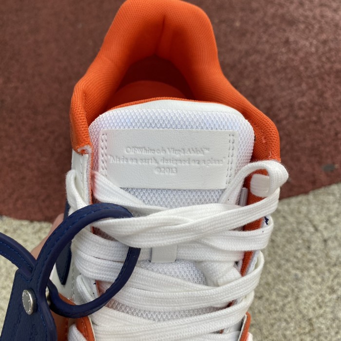 OFF-WHITE Out Of Office OOO Low Tops White Orange Blue