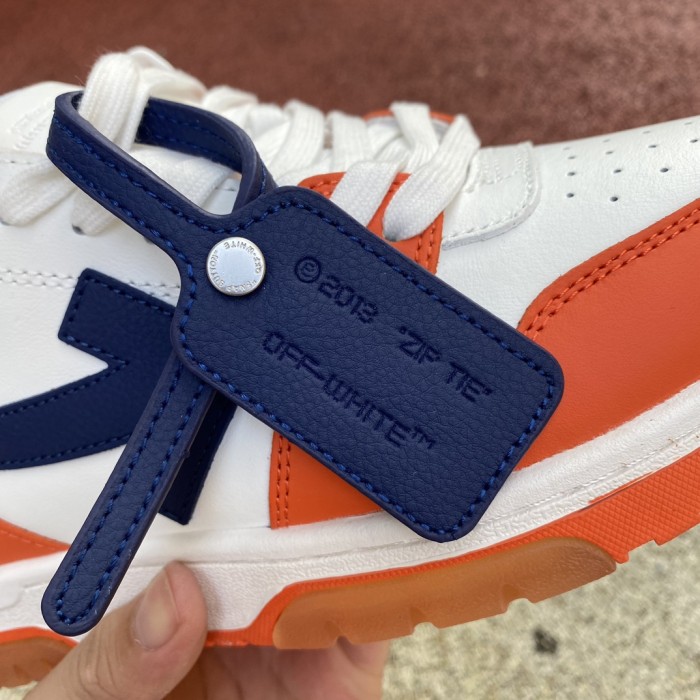 OFF-WHITE Out Of Office OOO Low Tops White Orange Blue