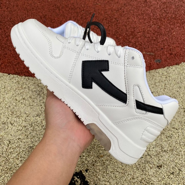 OFF-WHITE Out Of Office OOO Low Tops White && Black
