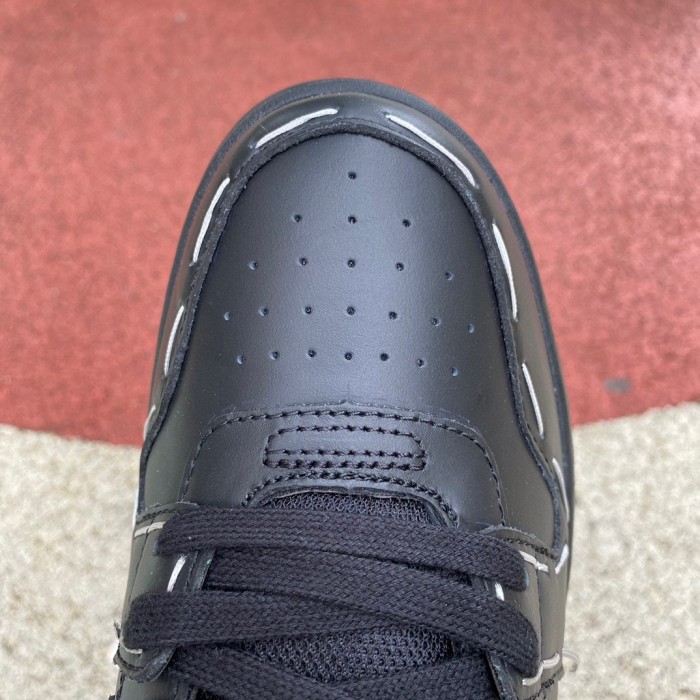 OFF-WHITE Out Of Office OOO Low Tops All Black