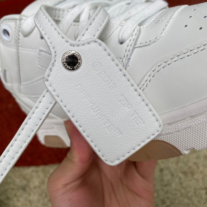 OFF-WHITE Out Of Office OOO Low Tops All White
