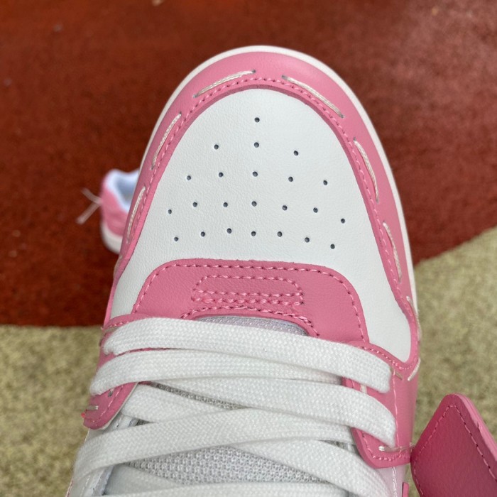 OFF-WHITE Out Of Office OOO Low Tops Pink && White