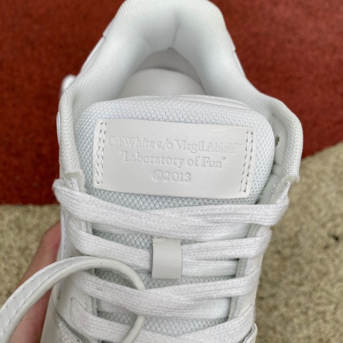 OFF-WHITE Out Of Office OOO Low Tops All White