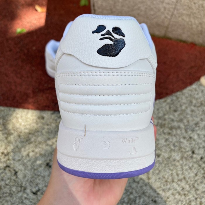 OFF-WHITE Out Of Office OOO Low Tops For Walking White Purple