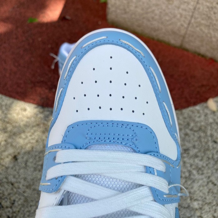 OFF-WHITE Out Of Office OOO Low Tops Light Blue && White