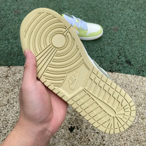 Air Jordan 1 Low Sail White Oil Green