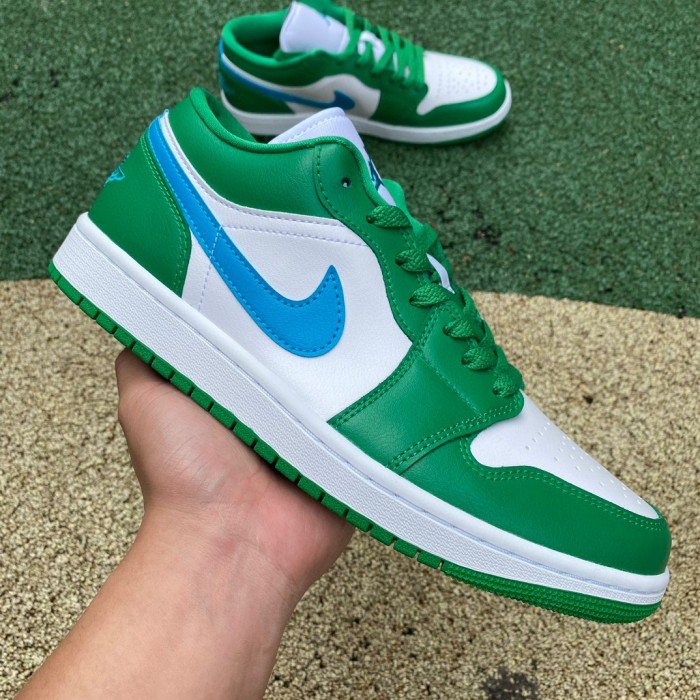 Air Jordan 1 Low Lucky Green Aquatone