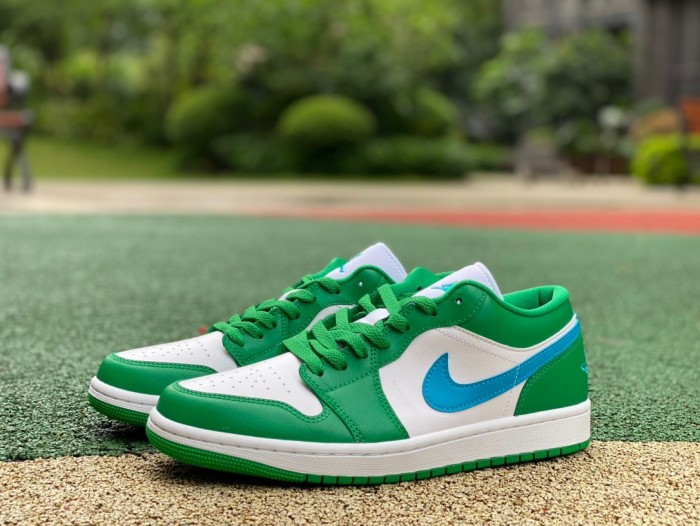 Air Jordan 1 Low Lucky Green Aquatone