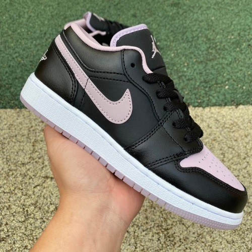 Air Jordan 1 Low SE Black Iced Lilac (GS)