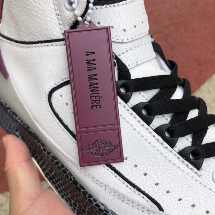 Off White x Air Jordan 2 Retro SP White Dark Purple Black