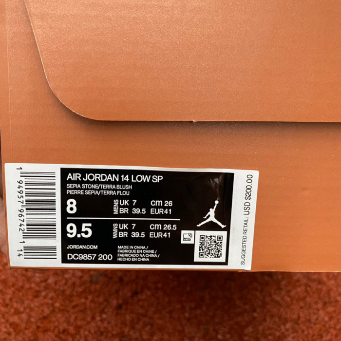 Air Jordan 14 Retro Low CLOT Terra Blush