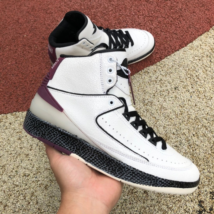 Off White x Air Jordan 2 Retro SP White Dark Purple Black