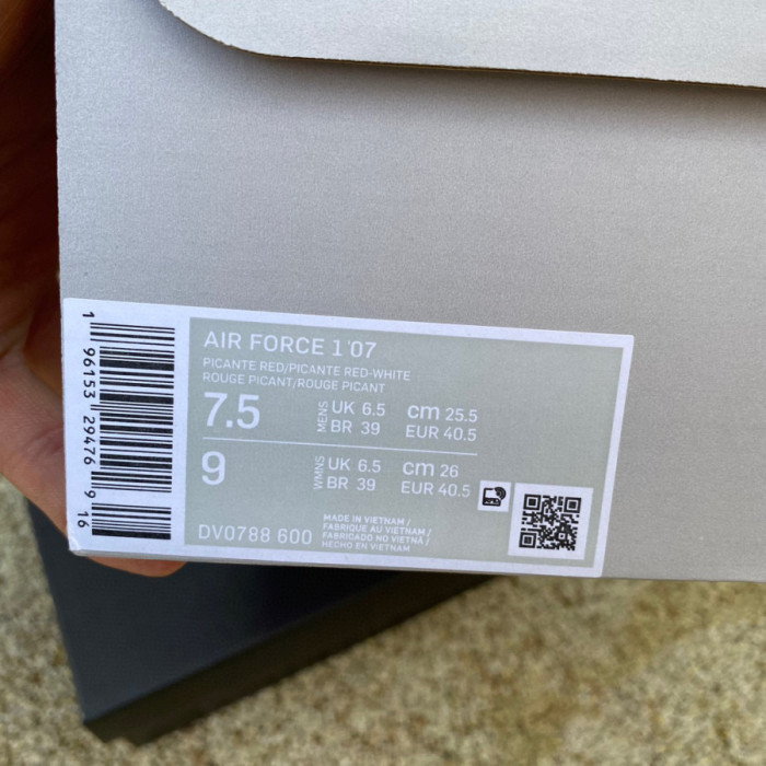 Air Force 1 Low 07 Picante Red White