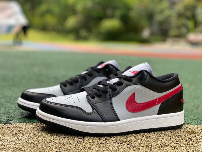 Air Jordan 1 Low Wolf Grey Gym Red