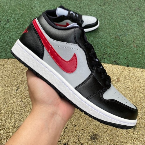 Air Jordan 1 Low Wolf Grey Gym Red