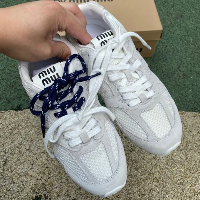 New Balance X Miu Miu 530 SL suede and mesh sneakers