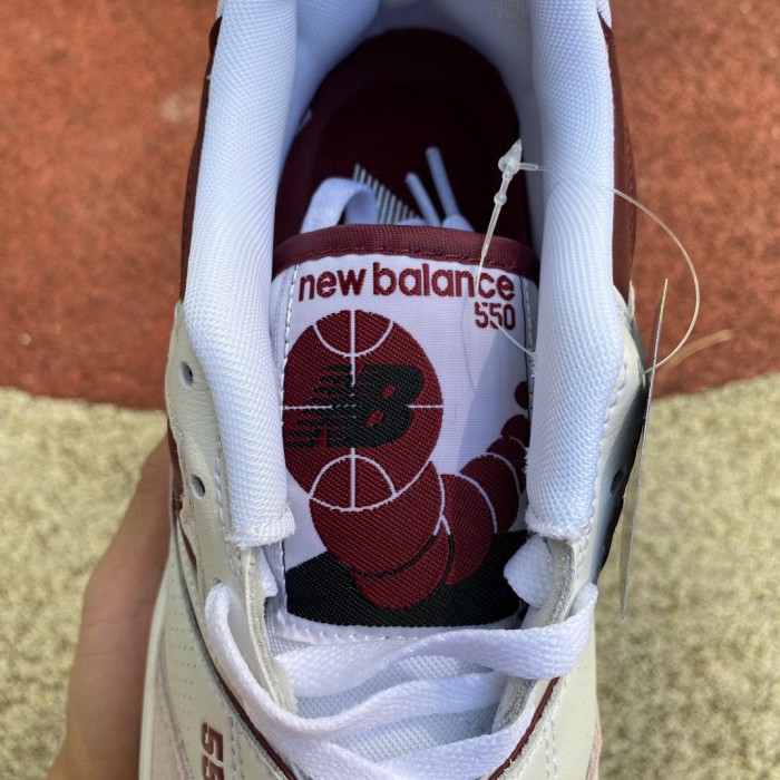 New Balance 550 Sea Salt Burgundy