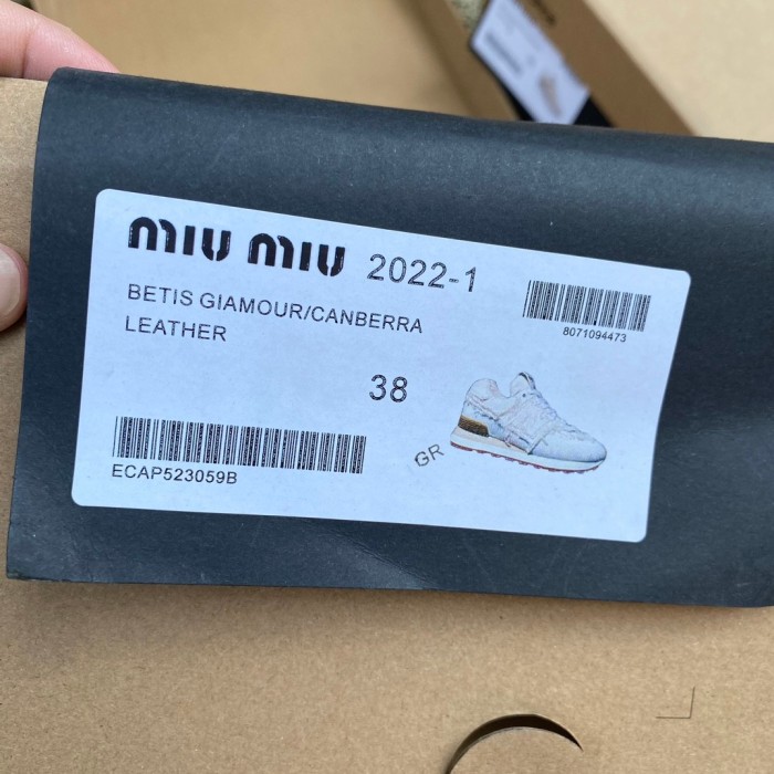 New Balance x Miu Miu 574 shoes