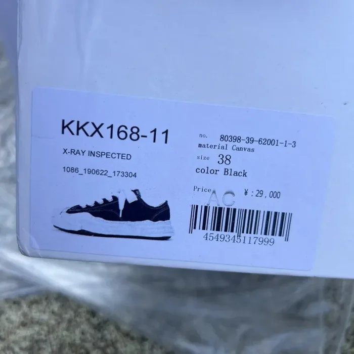 Maison Mihara Yasuhiro Hank OG Sole Canvas Low Black