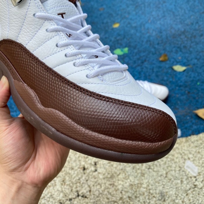 SoleFly x Air Jordan 12  White/Baroque Brown