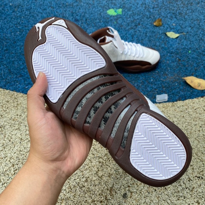 SoleFly x Air Jordan 12  White/Baroque Brown