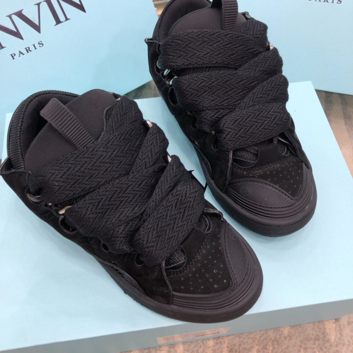 Lanvin Leather Curb Triple Black