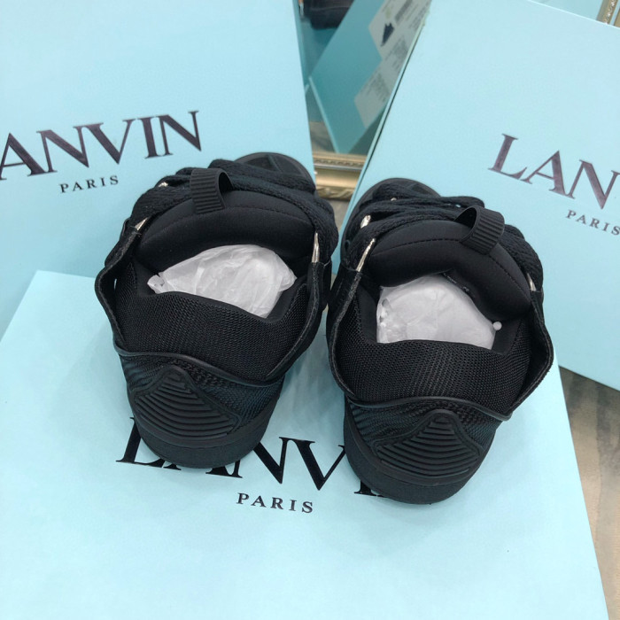 Lanvin Leather Curb Triple Black