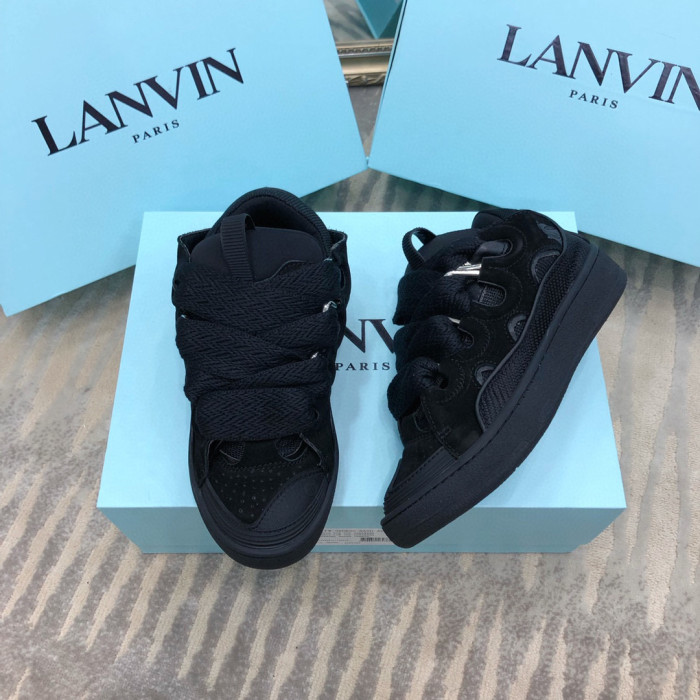 Lanvin Leather Curb Triple Black